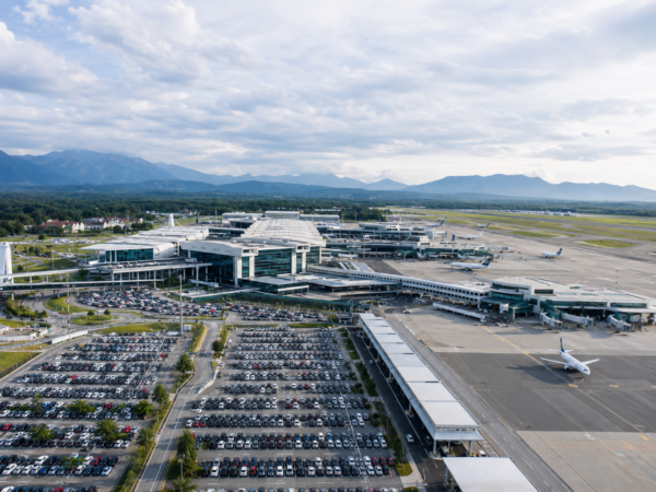 Overhead view of Ontario International Airport